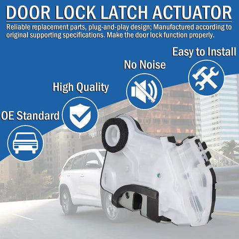 Front Left Driver Side Door Lock Latch Actuator Motor Replacement For Lexus And Toyota Models Including RX IS ES Highlander Sienna And Prius V DIY Friendly Install And Durable Build 69040-02440, white plastic OE-style