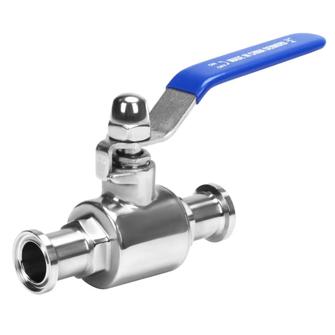 Heavy Duty Tri Clamp Ball Valve Stainless Steel 304 With PTFE Lined Seat 248 Fahrenheit Max Temp 1.6 MPa Working Pressure Tube Outer Diameter