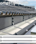 30 Pack 8 Inch Stainless Steel Gutter Screws With 304 Stainless Sleeves For 6 Inch Gutters in use, securing metal gutters.