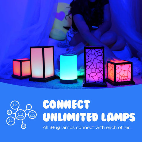 Shorty Classic Long Distance Touch Lamp For Real Time Messages, Glow With A Tap, WiFi Enabled Color Programmable Lamp For Loved Ones
