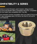 Compatibility and usage details for Two Pack 3/8 16 Hex Flange Nylon Lock Nuts Replacement For 712 04065.