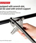 Heavy Duty 1/2 Inch Flexible Shaft Extension Extender Kit with Portable Torque Socket Ratchet Spanner being held with wrench support.