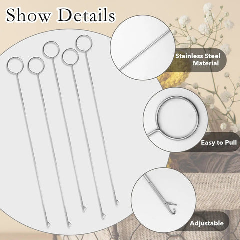 5 stainless steel hook tools from 10.4 Inch Loop Turner Tool Set 5Pcs Stainless Steel Loop Turners For Fabric Belts Straps Tubes Beads DIY