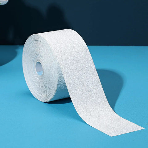 Self Adhesive Drywall Joint Tape 1.5 Inch By 32 Foot Textured Roll for cracks and patches; paintable wall and ceiling repair tape.