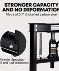 Shop Beast 12 Ton H Frame Hydraulic Press With Adjustable Worktable And Tough Steel Plates For No Sweat Metal Bending Bearing Extraction And Perfect Straightening Daily, featuring thickened carbon steel construction.