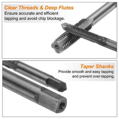 Close-up of Metric Tap And Die Set M3 To M12 With Taps Dies Wrench And Storage Case For Quick Rethreading And Thread Repair