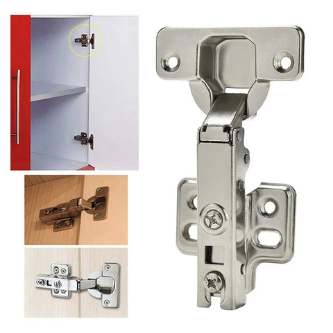 Stainless Steel Cabinet Hinges 10 Pack Hydraulically Damped Soft Close Concealed Hinges No Slam For Bookcases And Closets Ultra Quiet Full Coverage Easy Install Door Hardware