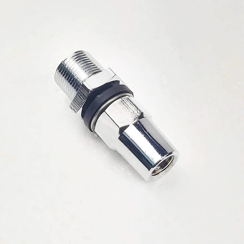 Beefy 3/8-24 Threaded Stud Antenna Mount for CB and ham radios heavy duty adapter silver finish for car, truck, or home setup