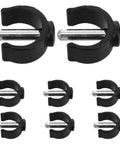 8 Pack of C Shape Tube Lock Clips For Walking Sticks And Crutches, Rock Solid Secure Clamp Design, Fits 22mm Round Pipes