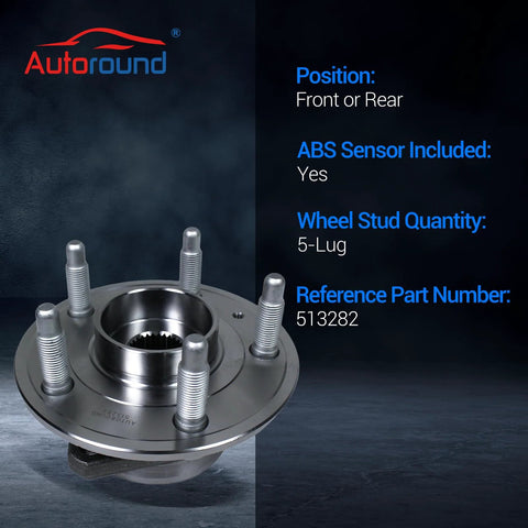 Front And Rear Wheel Bearing Hub Assembly 5 Lug With ABS Encoder For Cadillac CTS XTS Camaro Impala 2008-2019 Driver Or Passenger Side Easy Drop-In Replacement