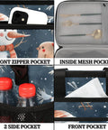 Insulated Picnic Backpack Lunch Box for Outdoors with front zipper, inside mesh, two side pockets, winter design