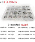 Ultra Thin Flat Washers Must Have Kit For M2 To M8 304 Stainless Steel Shim Gasket Assortment 500 750 1200 Pcs Corrosion Resistant Space Saving Spacers Set E, 24-size organizer