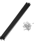Beefy Mountain Bike Spokes 14G 295mm Steel Black 36Pcs Replacement Set For Rims Hubs And All Weaving Styles Built Tough Elbow Head