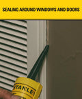 Applying All Purpose RTV Silicone Sealant 48 Tubes 10.1 Fl Oz Each Waterproof White Caulk around window frame