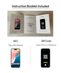 Instruction booklet with NFC and QR setup guide for Google Review Stand With NFC And QR Code For Any Biz 3 Pack Easy Setup In Under A Minute And Flexible Review Page Destination You Can Change Anytime Today.