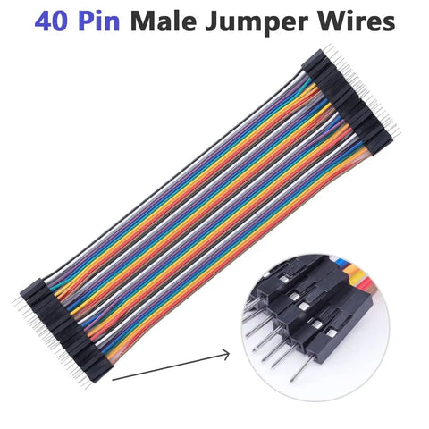 40 pin male jumper wires from 10cm and 20cm breadboard jumper wires kit, 240 pcs, male-to-male, colored for prototyping projects