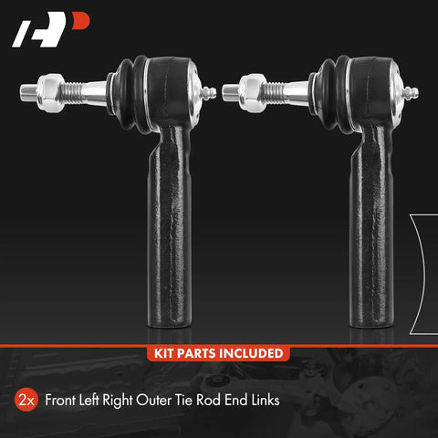 5.52 Inch Front Outer Tie Rod End For Chevy And GMC Trucks And SUVs Tahoe Suburban Silverado Yukon Sierra Escalade Cadillac Beefy Aftermarket Replacement Part, 2x kit