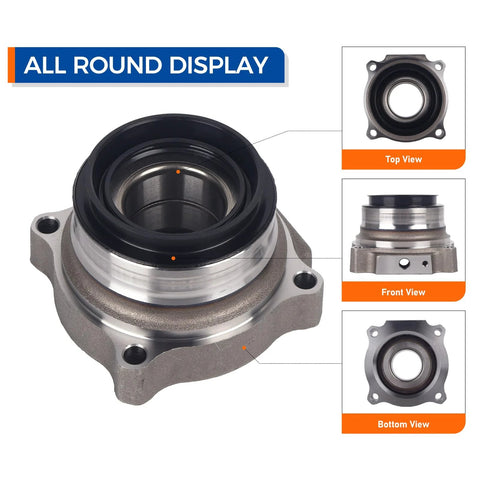 All round display of rear wheel bearing hub assembly pair for Toyota Tacoma 2005 through 2020 direct fit replacement