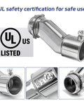 Six Pack Three Quarter Inch EMT Offset Connectors UL Listed Galvanized Steel Conduit Fittings for junction box installations