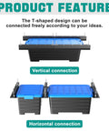 Must Have Heavy Duty Ceiling Storage Rack For Garage, Overhead Bin System With Adjustable Height, T-shaped connectors