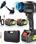 100000 RPM Cordless Leaf Blower With Dual 3Ah Batteries And Fast Charger Handheld Rechargeable Turbo Jet Blower and accessories