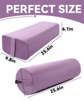 Ultra Plush Velvet Yoga Bolster Set With High Density Foam Cushions For Restorative Yoga And Meditation Rectangular And Cylindrical Meditation Cushions For Super Cozy Ultimate Comfort, rectangular 25.6 x 9.8 x 6.1 in and cylindrical 25.6 x 8 in