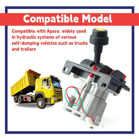 K90 PTO Hoist Control Valve for Dump Trucks with Switch and Bright Light, Push To Connect, Air Shift, Apsco AV 295 Compatible