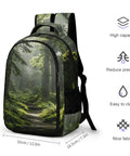 Fern Print Old Growth Forest Unisex Backpack With Large Capacity Built From Durable Polyester For Everyday Carry