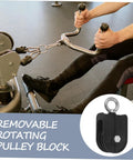 Heavy Duty Pulley Block Built Tough With Silent Rotating Wheel For DIY Home Gym Cable Systems Swivel Lifting Pulleys That Run Smooth Detachable Roller Wheel For Easy Setup And Smooth Operation, removable pulley block on gym cable machine