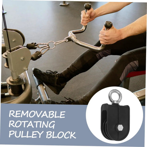 Heavy Duty Pulley Block Built Tough With Silent Rotating Wheel For DIY Home Gym Cable Systems Swivel Lifting Pulleys That Run Smooth Detachable Roller Wheel For Easy Setup And Smooth Operation, removable pulley block on gym cable machine