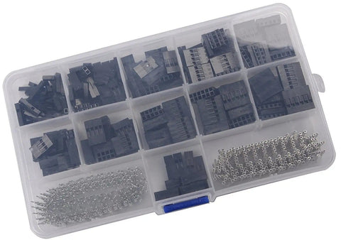 620 Piece 2.54mm Connector Kit For Breadboard Prototyping With Male And Female Pin Headers Crimp Pins Jumpers In Box