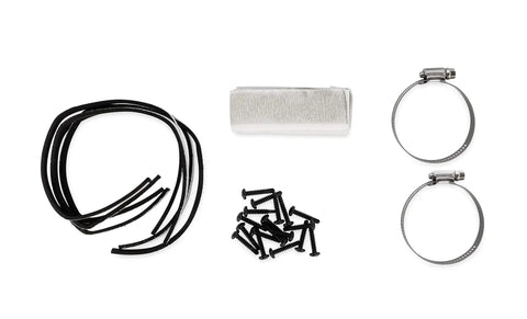 Badass Vented RV And Marine Battery Box Fits Group 24 Battery hardware kit including screws, hose clamps, and rubber seals.