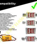 5 Pack 3.6V NiCad Battery Replacement For Emergency Exit Lights 900mAh Direct Fit Go To Backup Power For Exit Signs text