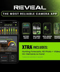 Legit Cellular Trail Camera Two Pack Delivering Serious Battery Life And Sharp Night Vision For Wildlife Scouting Plus Microfiber Cloth Straight Up Built For Hunters app interface showing hunt radar and statistics.
