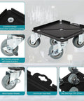Upgrade To Pro Level Moving With FaHkns Large Furniture Dolly Featuring 5 Swivel Wheels And Brake For Heavy Loads, showing swivel wheels and sturdy design.