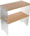 Clear The Counter Clutter With This Slick Wooden Acrylic Display Shelf. Multi Tier Countertop Storage Rack with Smooth Edges.