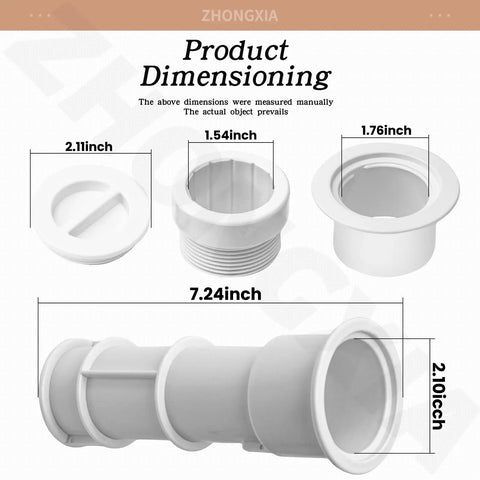 Diagram showing dimensions of Three Pack Floor Mounted Umbrella Stands With Seven And A Half Inch Sleeve And Center Cap For One And A Half To One And Three Quarter Inch Center Shafts.
