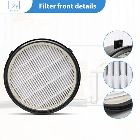 Close-up view of Two Pack Pet Hair Eraser Filters For Upright Vacuums Compatible With Bissell showing filter front details.