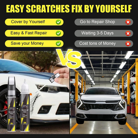 Comparison of Kia Wolf Gray C7S Touch Up Paint Kit with car repair shop