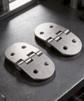 Two Pack Oval Cabinet Door Hinges 316 Stainless Steel Folding Hinges With Deep Hole Design For RV Boat Marine Window Box Quiet And Durable Outdoor Cabinet Hardware Built To Last.