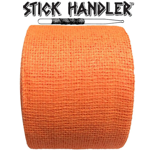 Top Shelf Non Slip Drumstick Grip Tape That Locks Down Your Sticks And Keeps Your Sweat At Bay For Killer Live Sets Or Practice Sessions In bright orange soft cotton material roll.
