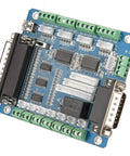 Beefy 5 Axis Stepper Motor Driver Controller Breakout Board Delivers Top Notch CNC Performance for DIY Makers Smooth Multi Axis Motion With Bipolar Signal Processing, blue PCB