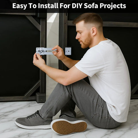 Heavy Duty Sectional Sofa Connector Screws Two Pack No Slip Couch Brackets Secure Your Setup End The Sliding Forever Indoor Lounge Essential Hardware Kit For Sturdy Wood Frames