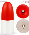 Crab Trap Floats and Marker Buoys for Fishing, High Visibility Red and White Foam Buoys, 7x14 Inch Set with 1.33" Hole