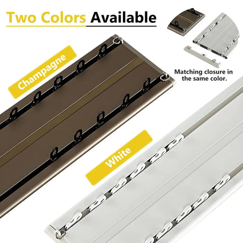 Double Row Curtain Track System With Silent Aluminum Alloy Ceiling Rails For Heavy Duty Drapes, Smooth Sliding, Room Divider For Bedroom Living Room And Hospital, White Finish, 1 Meter Length, white and champagne
