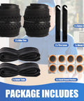 Image showing Two Pack 24x1.95 Mountain Bike Tires Set Folding Puncture Proof Off Road Ready Fits 1.95 to 2.125 Inch Width