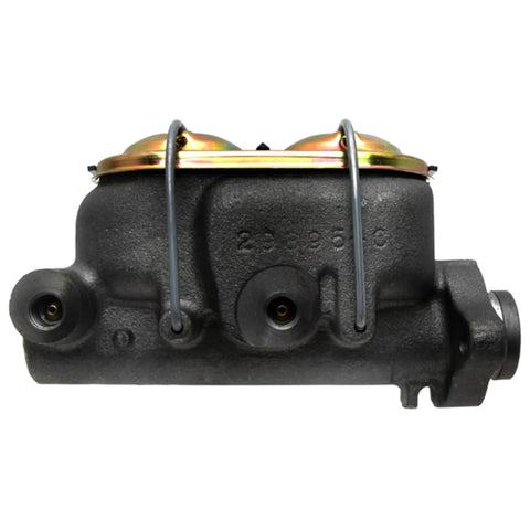 Front view of Gold Brake Master Cylinder Assembly with pressure tested SAE J1153 J1154, showing cast iron and aluminum construction.
