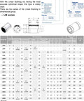 5 Pack Linear Bearings Set LM12UU LM13UU LM16UU LM20UU ABEC-1 High Precision Ball Bearings For CNC Linear Guides 12mm 13mm 16mm 20mm diagram