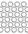 Heavy Duty Stainless Steel Split Lock Washers 300 Pack M6 Size Rust Resistant Hardware Assortment Kit For Screws arranged in rows.