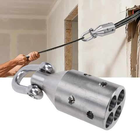 Beefy Heavy Duty Wire Pulling Attachment With 4000 Lbs Max Pull Strength For Copper And Aluminum Cables, stainless steel head